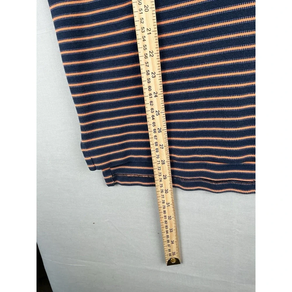 Polo Ralph Lauren Golf Shirt Men's Size XL Blue Orange Striped Short Sleeve